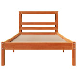 Bed Frame with Headboard without Mattress Wax Brown 75x190 cm Small Single 3305732
