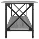 Coffee Table Grey Sonoma 100x45x45 cm Engineered Wood and Iron 823315