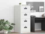 File Cabinet 2 pcs White 44 x 50 x 139 cm Cold-Rolled Steel 3406159