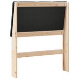 Upholstered Headboard Black 75 cm Solid Pine Wood 879316