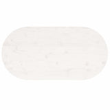 Table Top White 110x55x2.5 cm Solid Wood Pine Oval 824366