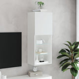 TV Cabinet with LED Lights White 40.5x30x102 cm 837057