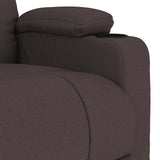 Massage Chair Dark Brown Fabric 339097