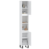 Bathroom Cabinet White 30x30x190 cm Engineered Wood 831540