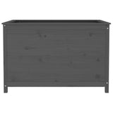 Garden Raised Bed Grey 119.5x82.5x78 cm Solid Wood Pine 825312