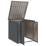 Garden Storage Box Black 101.5 x 107 x 100 cm Steel 42011281