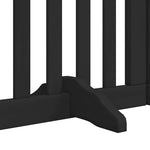 Dog Gate with Door Foldable 12 Panels Black 600 cm Poplar Wood 3155657