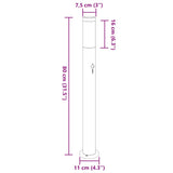 Bollard Lights with Sensor 3pcs 80 cm Stainless Steel IP44 4006032