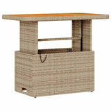 Garden Dining Set Beige Poly Rattan 42007918