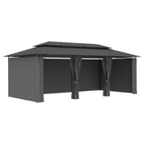 Gazebo with Curtains 600x298x270 cm Anthracite 47966
