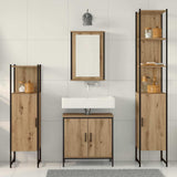 Bathroom Furniture Set with Door 4 pcs Brown 33 x 33 x 185.5 cm 3334434