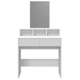Dressing Table with Mirror White 80x41x144.5 cm 848171