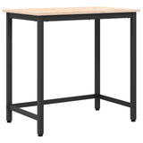 Table Natural 80 x 50 x 77 cm Engineered Wood and Steel 873790