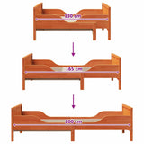 Bed Frame with Headboard Wax Brown 80 x 200 cm Engineered Wood 877205