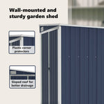 Wall-mounted Garden Shed Anthracite 118x100x178 cm Steel 316219