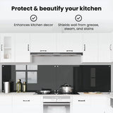 Kitchen Backsplash 2 pcs Black 120 x 60 cm Tempered Glass 3415499