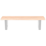Basin Shelf Wall Mounted Steel and Solid Wood Oak 3302542