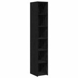 Highboard Black Oak 30 x 41 x 185 cm Engineered Wood 8010945