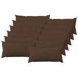 Cushion Cover 12 pcs HEERLEN Brown 40 x 80 cm Fabric 909789