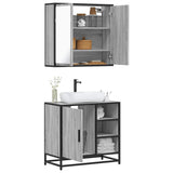 2 Piece Bathroom Furniture Set Grey Sonoma Engineered Wood 3300908