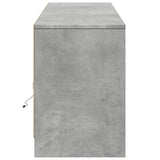 TV Cabinet with LED Concrete Grey 180x34x50 cm Engineered Wood 3307915
