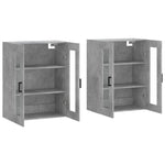 Wall Mounted Cabinets 2 pcs Concrete Grey Engineered Wood 3197941