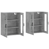 Wall Mounted Cabinets 2 pcs Concrete Grey Engineered Wood 3197941