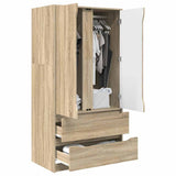 Bathroom Cabinet Sonoma Oak 79.5 x 49 x 156 cm Engineered Wood 3406247