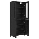 Highboard 2 pcs Black Oak Engineered Wood 3394589