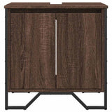 Bathroom Sink Cabinet Brown Oak 60x35x60 cm Engineered Wood 848658