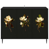 Sideboard BREMEN Black Oak 102 x 33 x 76 cm Engineered Wood 8006987