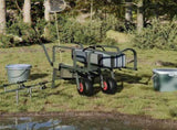 Fishing Trolley Green with 2 Wheels Powder-coated Steel 94870