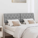 Upholstered Headboard Light Grey 120 cm Solid Pine Wood 879188