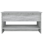 ZNTS Coffee Table Grey Sonoma 80x50x40 cm Engineered Wood 819297