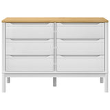 Chest of Drawers FLORO White Solid Wood Pine 374012