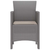 Garden Chair 2 pcs Light Grey 53 x 49 x 85 cm Polypropylene 847464