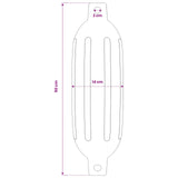 Boat Fenders 4 pcs Black 14x50 cm PVC 92381