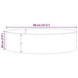 Planter Ring Silver 80 x 80 x 20 cm Stainless Steel 873628