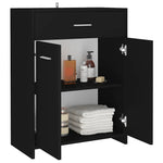 ZNTS Bathroom Cabinet Black 60x33x80 cm Engineered Wood 805025