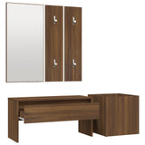 Hallway Furniture Set Brown Oak Engineered Wood 3120199