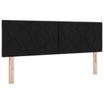 ZNTS LED Headboard Diamond Blocks Design Black 144 cm Fabric 3338215
