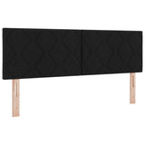 ZNTS LED Headboard Diamond Blocks Design Black 144 cm Fabric 3338215