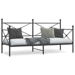 Day Bed without Mattress Black 80x200 cm Steel 4104666