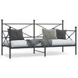 Day Bed without Mattress Black 80x200 cm Steel 4104666