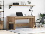 Desk with Shelf Artisan oak 140 x 50 x 75 cm Engineered wood 879648