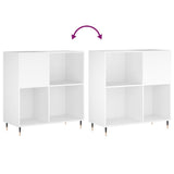 Record Cabinet White 84.5x38x89 cm Engineered Wood 831764