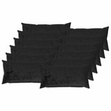 Cushion Cover 12 pcs HEERLEN Black 40 x 80 cm Flannel 910182