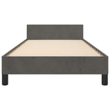 Bed Frame without Mattress Dark Grey 90x190cm Single Velvet 349903