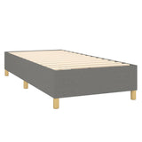 Box Spring Bed Frame Dark Grey Single Fabric 3121206