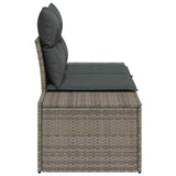 Garden Sofa Grey 123 x 62 x 69cm Poly Rattan 42006804